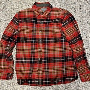 COPY - LL Bean flannel shirt, size m signature collection, red, with black and …
